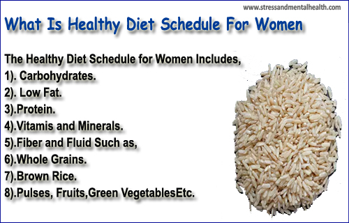 What is healthy diet schedule for women?